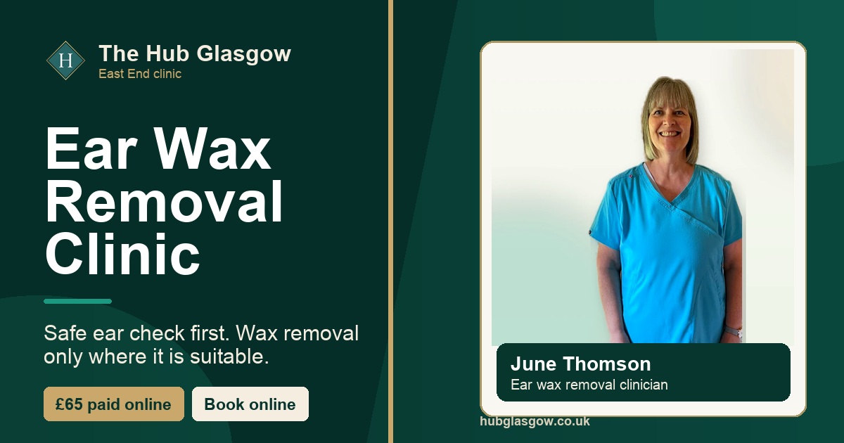 Ear wax removal clinic at The Hub Glasgow