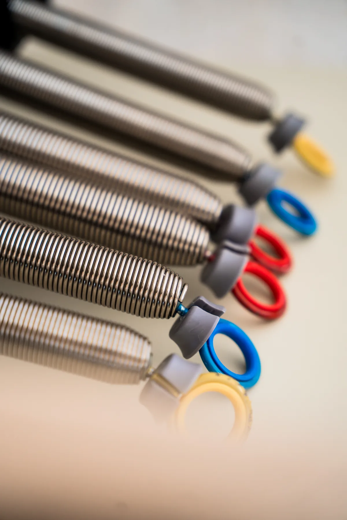 Close-up of Reformer springs and equipment at The Hub Glasgow